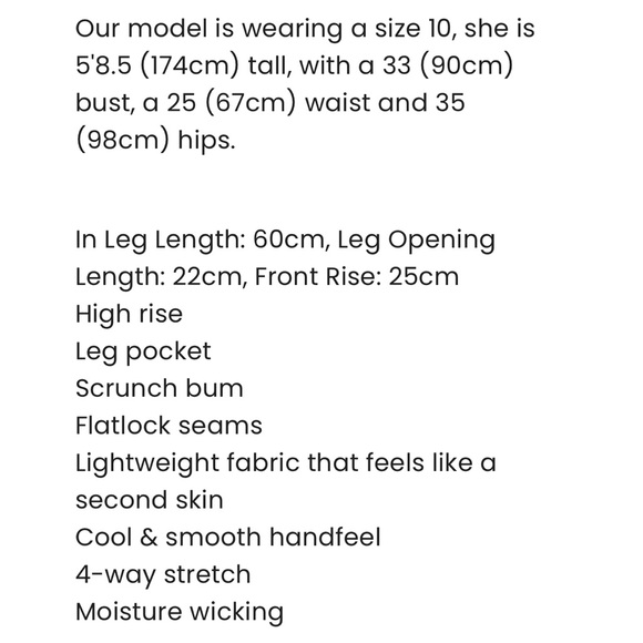 RockWear ➰ grey ankle grazer high waisted 7/8 length scrunch bum tights XS - Picture 5 of 8